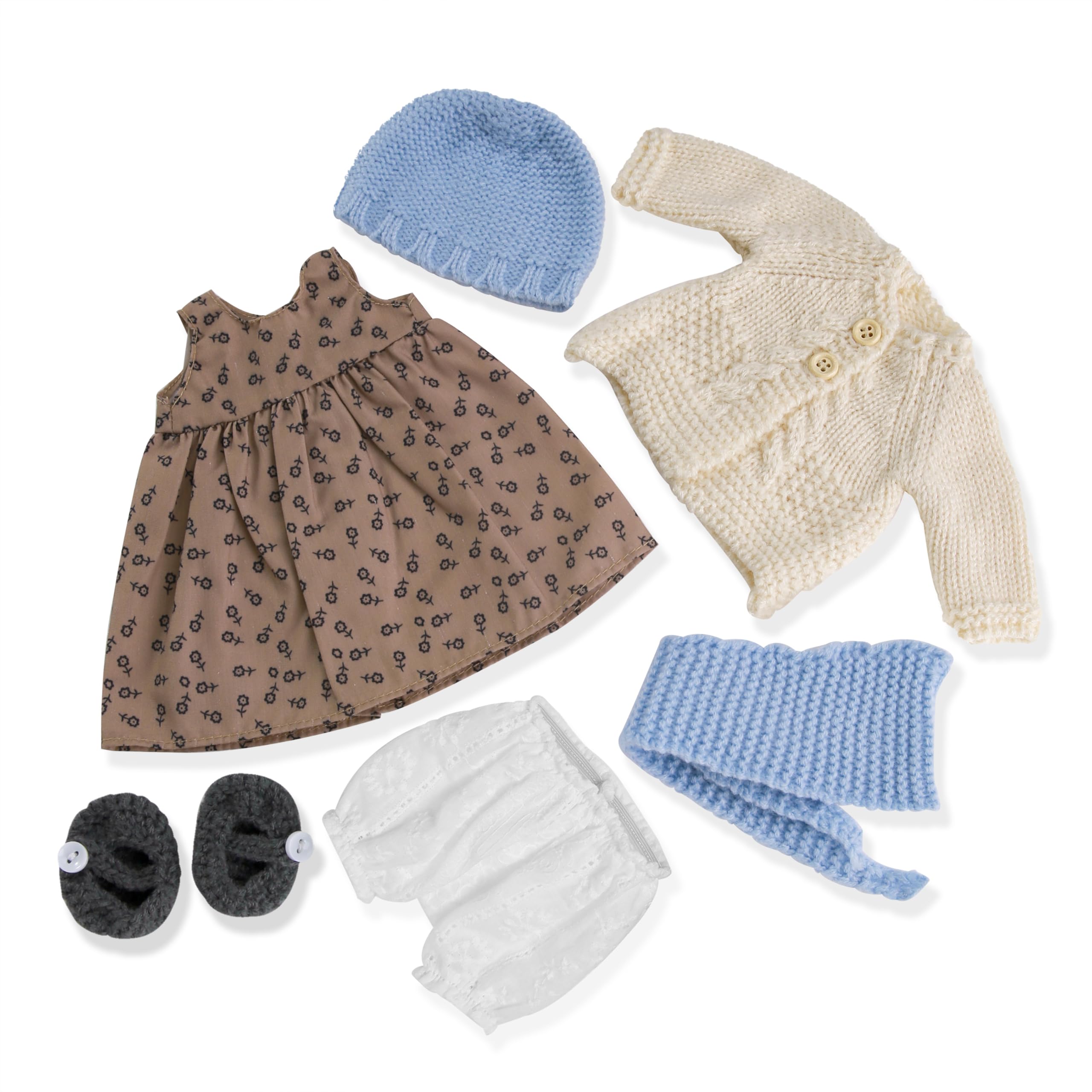 

BlissfulPixie Handmade Waldorf Doll Clothes 30cm Outfit Set in a Lovely Box - Girl s Christmas Birthday Gift - Juliet s Clothing Accessories