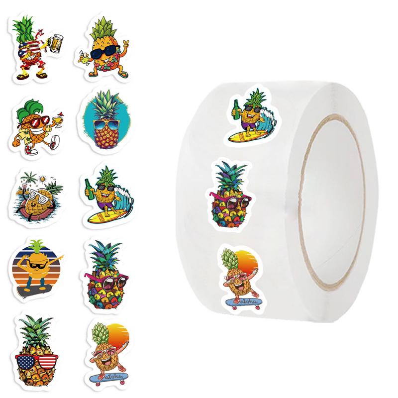 500Zhang/Volume Cartoon Journal Stickers Gift Wrapping Tape Sealing Stickers Adhesive Wholesale Roll Stickers Collection