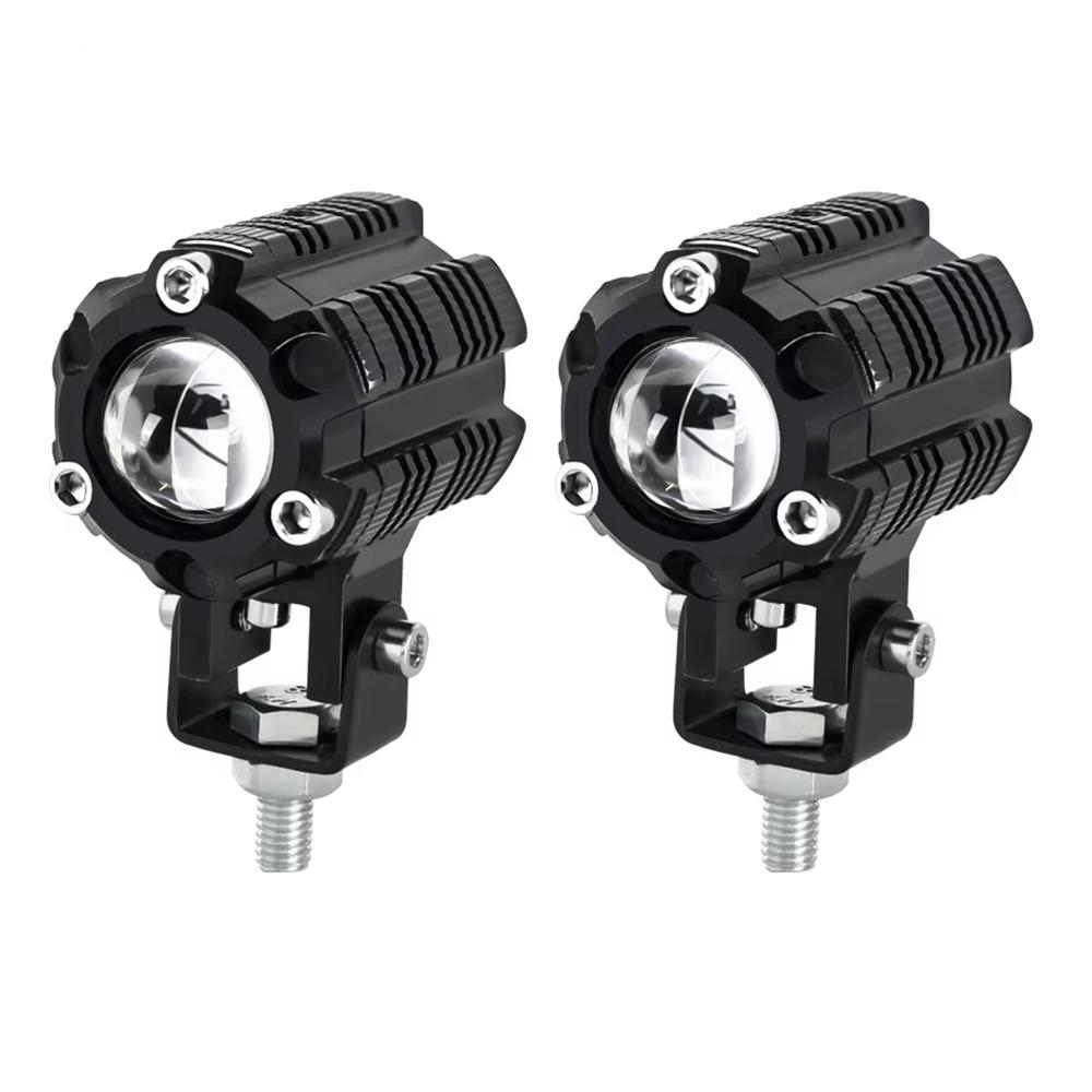 

V05 1 Pair Motorcycle LED Fog Lights IP67 Waterproof Aluminum Alloy Housing High Low Beam Spotlight Type A