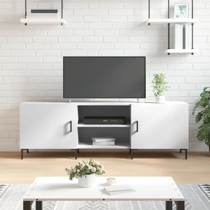 VidaXL TV Stand White 150x30x50 Cm Engineered Wood 829100