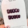Pink Handmade Black Luminous Cat Eye Wearable Nail Armor Red Nail Fashion Armor