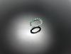 Wooing 4-Prong 3Mm Silver Compass Layering Ring Green Stone