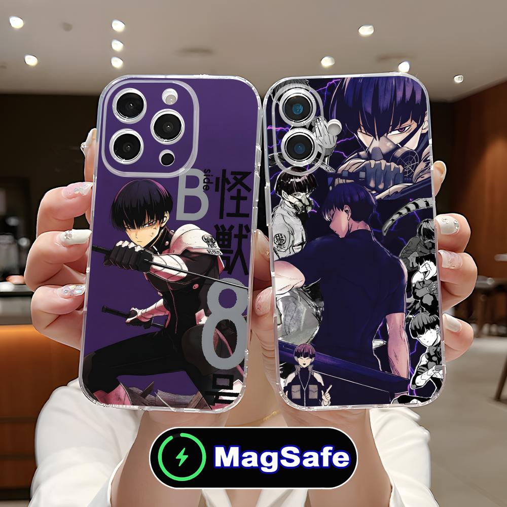 Kaiju No.8 Hoshina Soshiro Phone Case for iPhone 17 16 15 14 13 12 11 Air Pro Max Plus Mini Magsafe Clear Colorful Cover Luxury