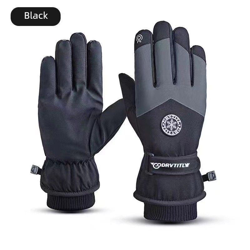 Ski Gloves Waterproof Winter Heattech Couple Snow Mountain Cycling Cold Autumn Outdoor Electric Car Adjustable Thickened Cycling