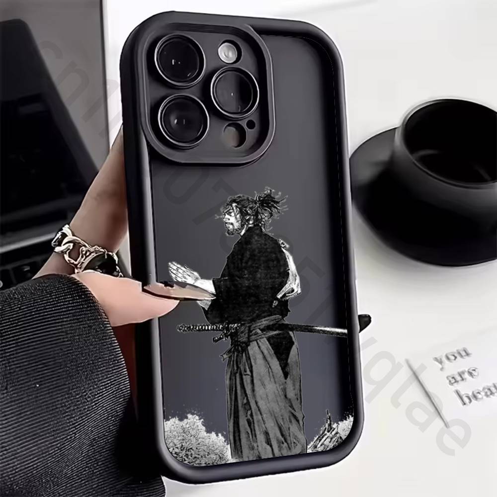Classic V-Vagabond S-Samurai Silicone Case For iPhone 13 11 15 17 12 14 16 Pro Max 17 Air Plus Shockproof Soft Protective Cover