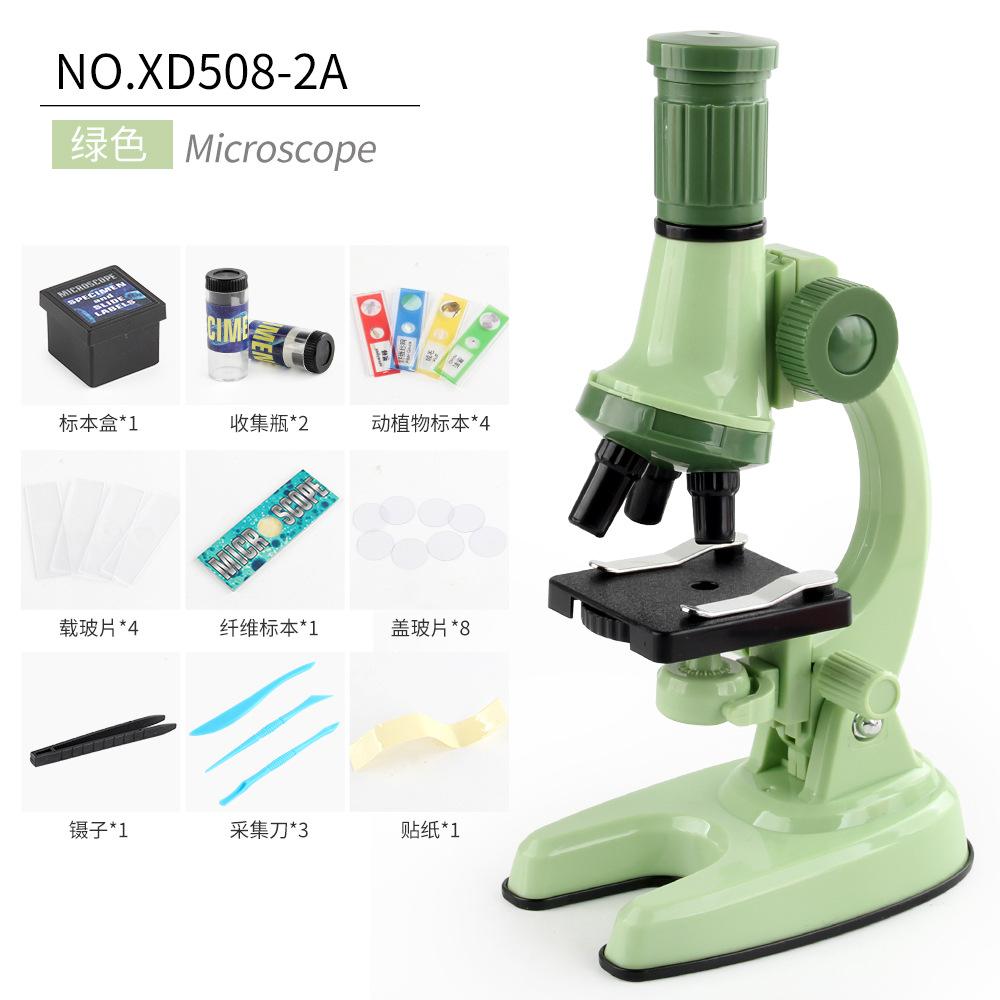Children'S Science Microscope Led High Definition Light Science Experimental Education Toys For Kids Student Science Tool Gifts
