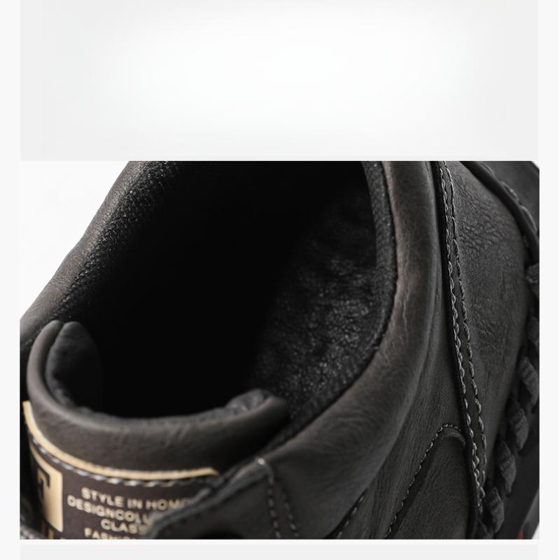 Pánské kožené boty Ručně šité boty Pohodlné kotníkové boty pro muže Ležérní boty Velká velikost Pracovní boty