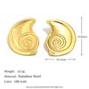 MamacitaSlay 316L Stainless Steel Spiral Stud Earrings 18K Gold Plated Waterproof Jewelry For Women Ocean Inspired Earrings