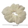 Solid Color Pleated Fabric Hair Ring Women Simple Cream Style High Elastic Scrunchie High-end Hair Accessories