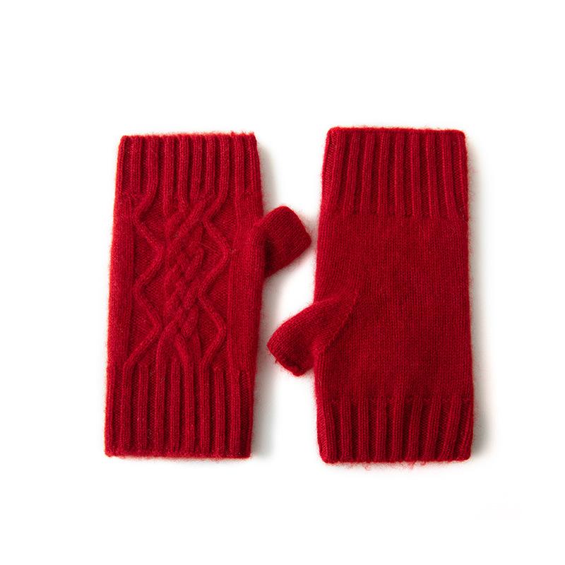 New Autumn and Winter Thickened Warm Gloves for Men and Women Playing with Mobile Phones and Driving Students Outdoor Knitted Gloves