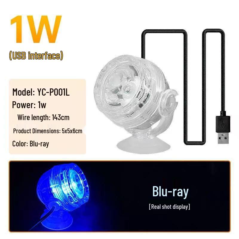 Waterproof LED Aquarium Light with Remote Control, Submersible Spotlight, Seven-Color for Plants and South American Night Landscaping