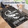 Custom Text Printed Rug Scorpions Non Slip Floor Carpet For Home Room Decor