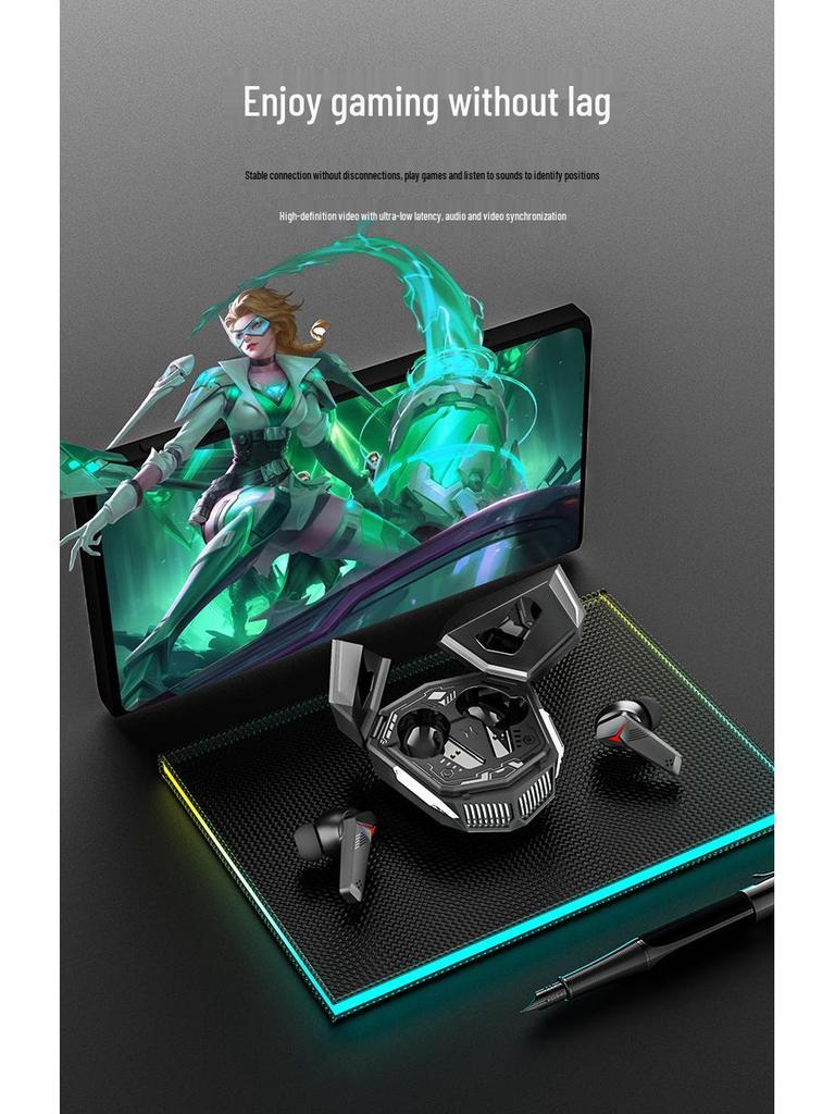 DX-26 Fones de Ouvido Sem Fio Bluetooth TWS Estilo Mecha para eSports