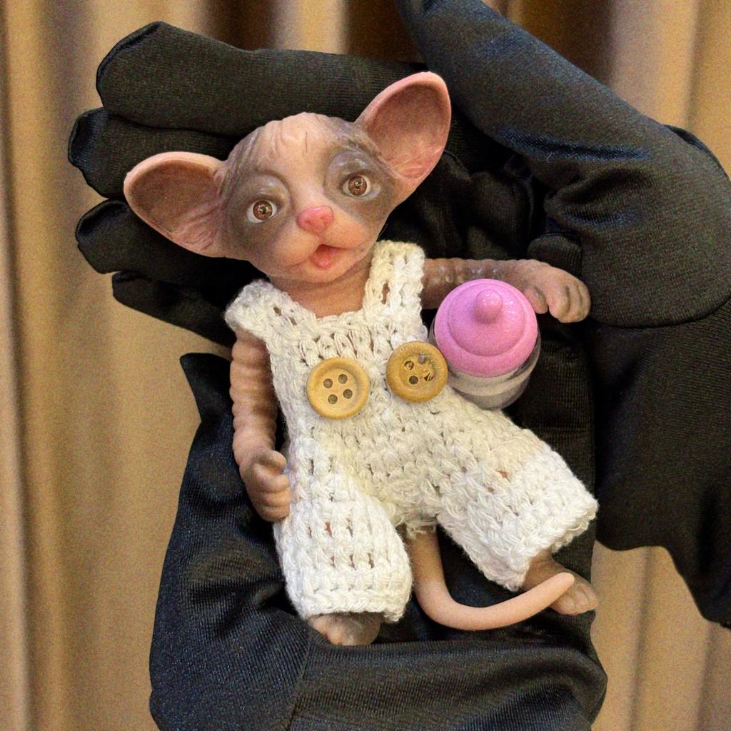 4-5Inch Silicone Cat Reborn Dolls Mini Palm Full Body Soft Silicone Bebe Reborn Doll Toys For Kids Birthday Gifts De Silicona