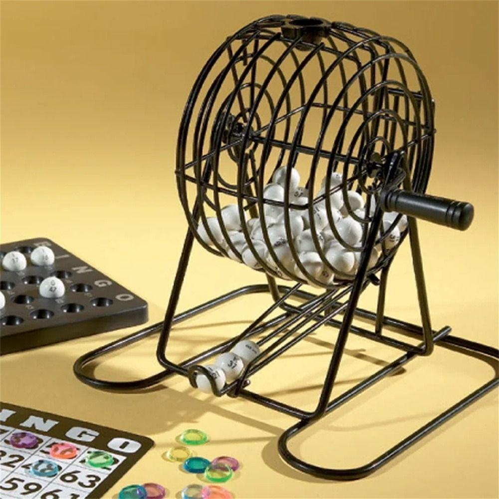 150 Token Markers Bingo Game Cage 18 Card Classic Bingo Cage Bingo Machine  Christmas Gift