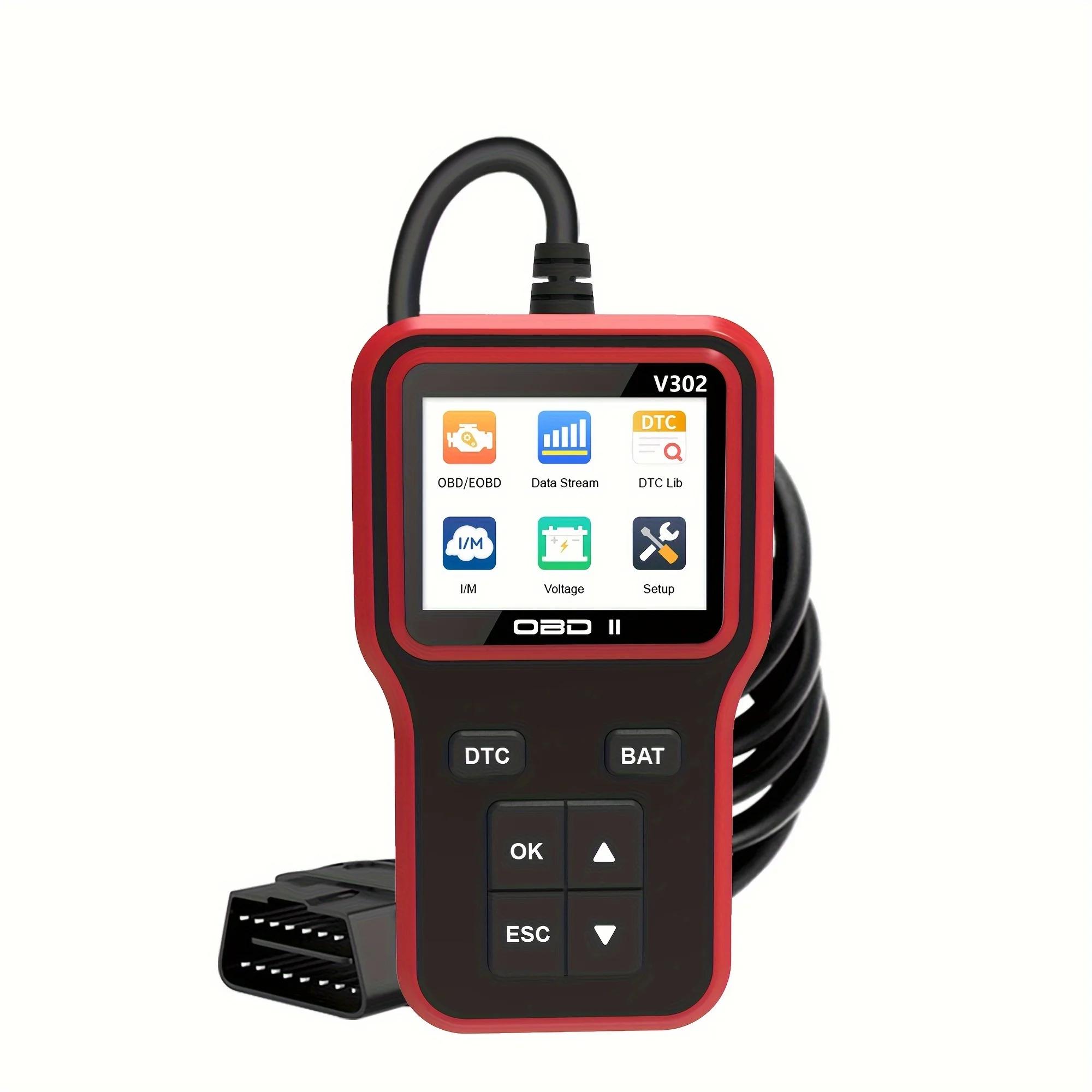 

OBD2 Scanner Red USB Powered Car Engine Fault Code Reader Diagnostic Tool for All OBD II Protocol Vehicles червоний