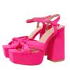 Large size women's shoes new sexy wind open-toed bow waterproof table thick high-heeled fashion sandals