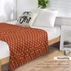 Orange Black Squiggle Pattern Throw Blanket Moving Blanket Thin Blankets