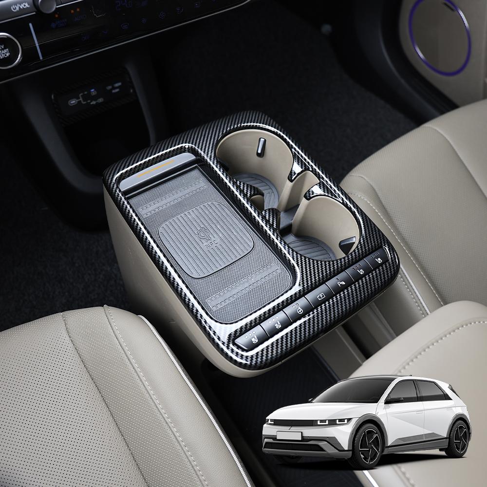 Center Console Cover Auto Console Gear Shift Central Water Cup Storage Box Trim For Hyundai IONIQ 5 2025 PE Accessories LHD