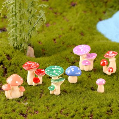 1Pc Resina Bonito Dos Desenhos Animados Mashroom Jardim Bonsai Miniatura Paisagem Artesanato Decoração
