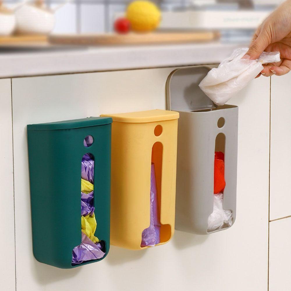 

Настенный ящик для хранения мусорных мешков с крышкой, новый диспенсер для мусорных мешков, кухонные принадлежности