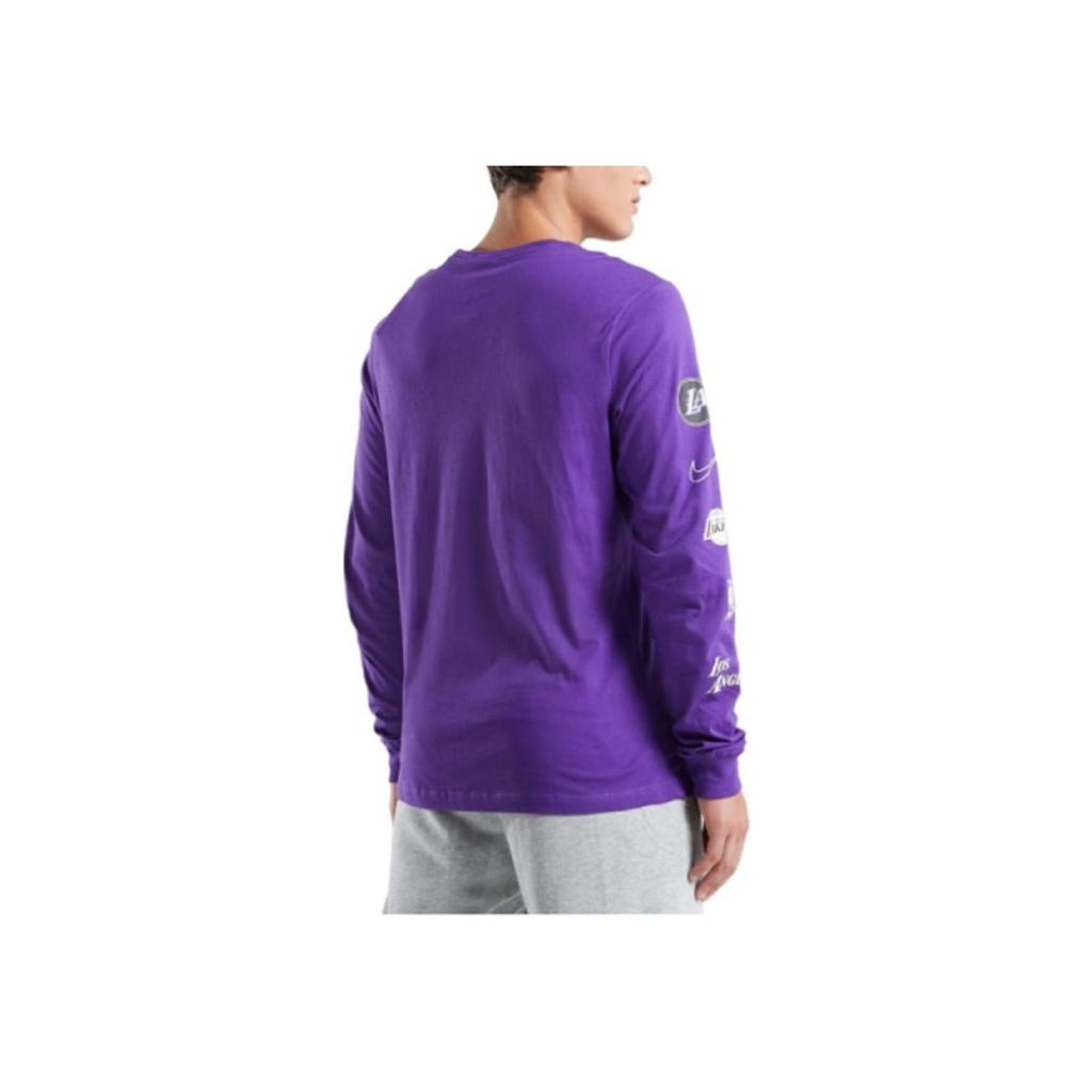 Nike NBA Los Angeles Lakers L/S T-shirt Purple/White Men Streetwear DV6040-504