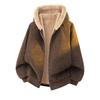 Unisex Winter Lychee-Korn Sattel Kapuzenjacke aus Baumwolle mit Fleece und Pelzkragen