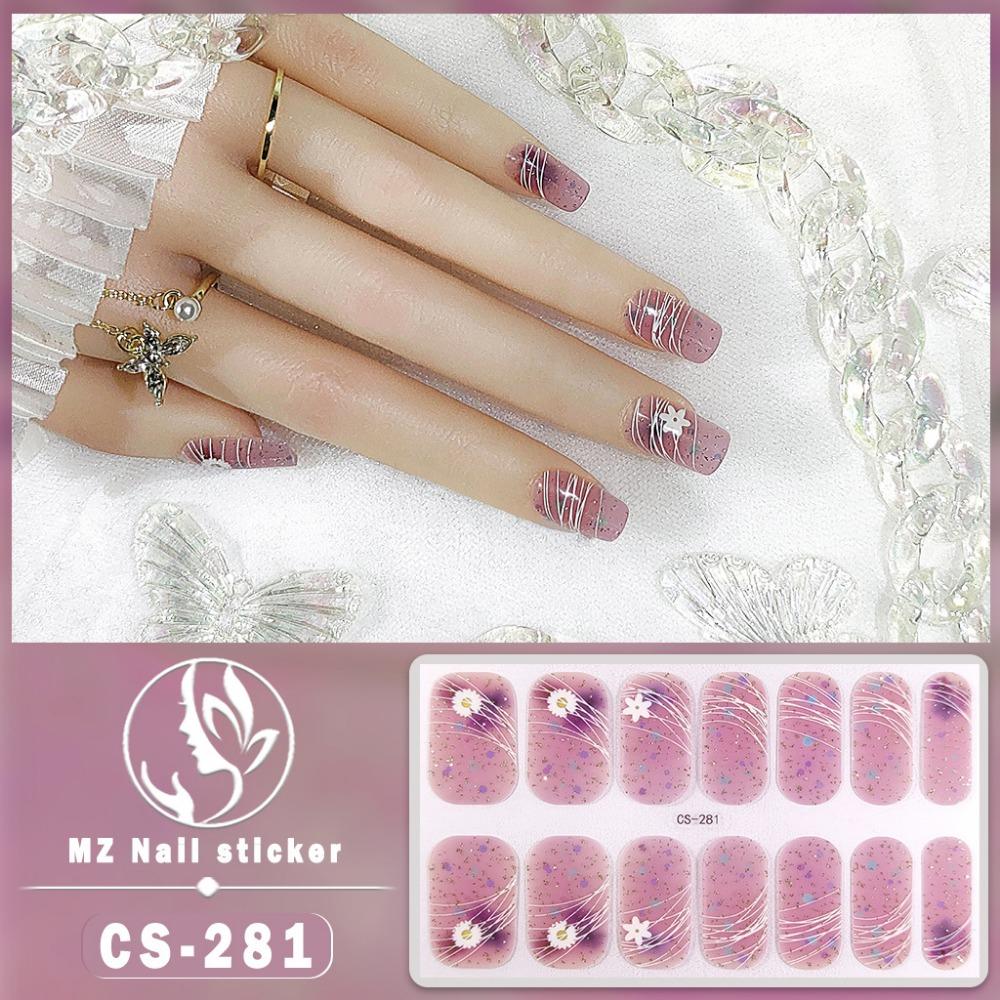 New Waterproof Bake-on Gel Nail Film, Full Sticker, New Year Nail Art Film, Nail Paper Film, Paper Patch