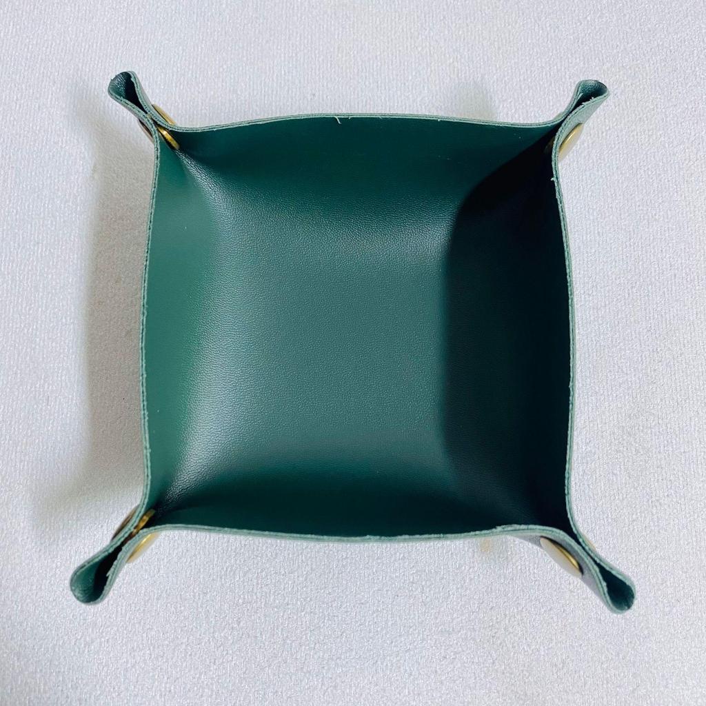 Nordic Style Leather Storage Tray for Keys, Cosmetics & Jewelry