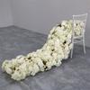 Uflower Artificial White Rose Flowers Rows for Wedding Arch Table Decor Floor Banquet Event Party Window Display