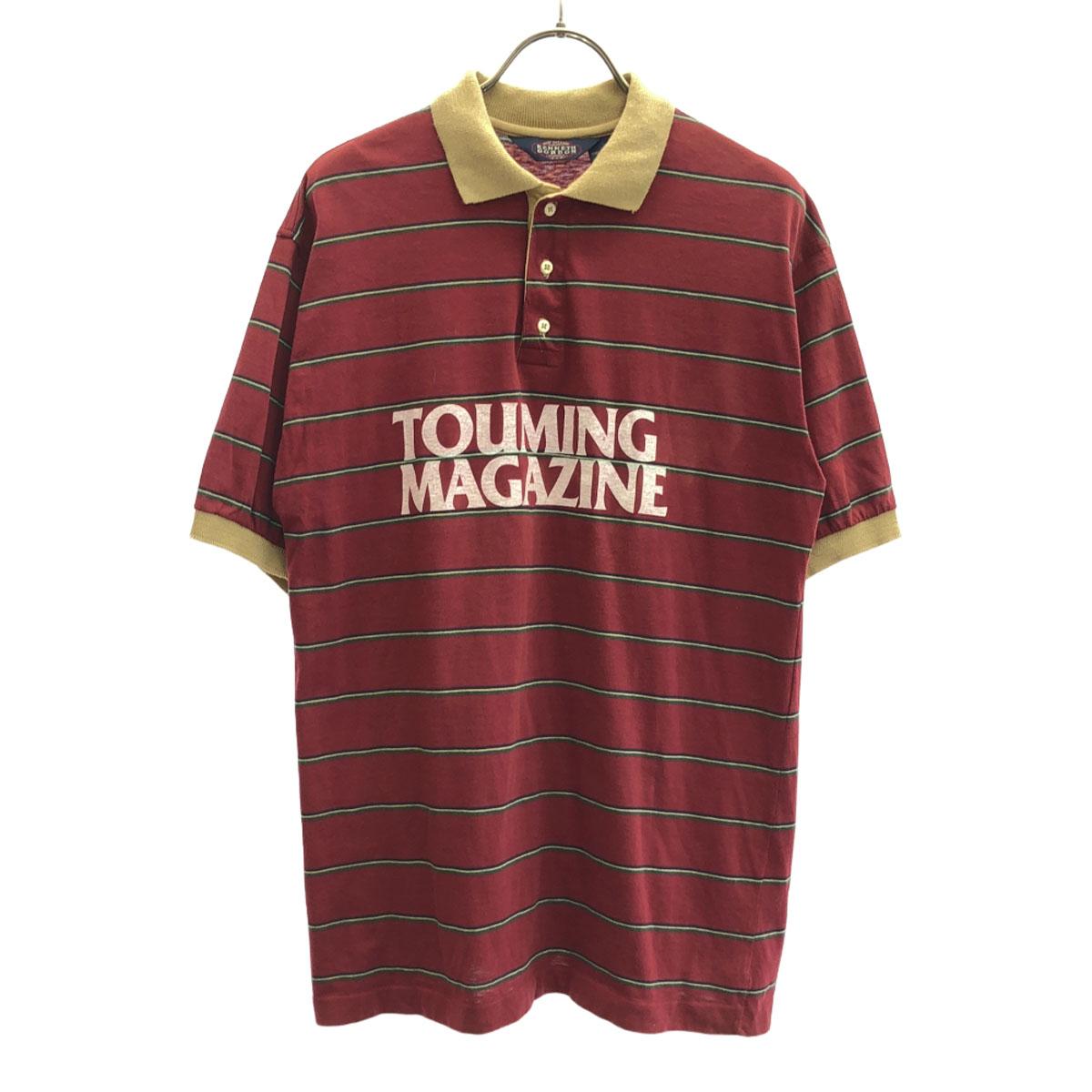 

KENNETH GORDON 90s Made in USA Old Border Pattern Print Pattern Short sleeve Polo shirt Men s Used