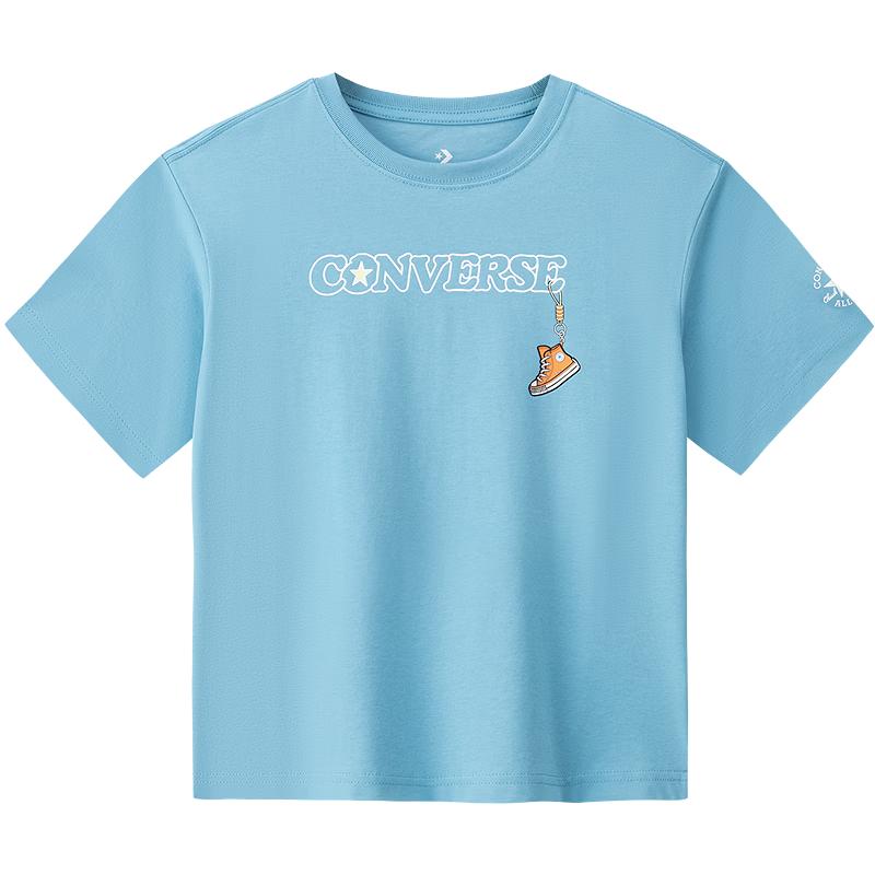 Детская футболка Converse с принтом, с коротким рукавом XL ярко-синий