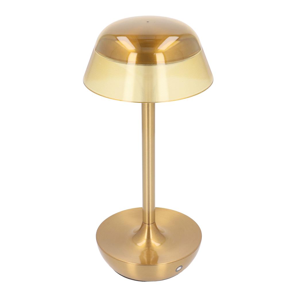 Golden Cordless Table Lamp Rechargeable Touch Control 3 Color Dimmable Battery Powered Desk Lamp for Restaurant Bedroom