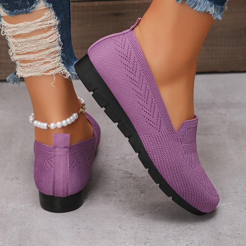 Fashion Summer New Women's Casual Flat Shoes Zapatillas Mujer Breathable Sports Shoes Women's Loafers Lightweight Knit Mesh Socks Shoes