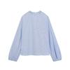 Autumn 2025 European Style Women's Long Sleeve Stand Collar Layered Poplin Shirt