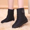 Winter Women Boots  New Ankle Boots For Women Winter Shoes Warm Fur Low Heel Flat Snow Boot Waterproof Anti -Slip Botas Mujer