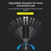 4/5-in-1 120W Retractable Car Charger Fast Charger USB+PD Power Adapter Phone Charger with Voltage Display For IOS Android Phone