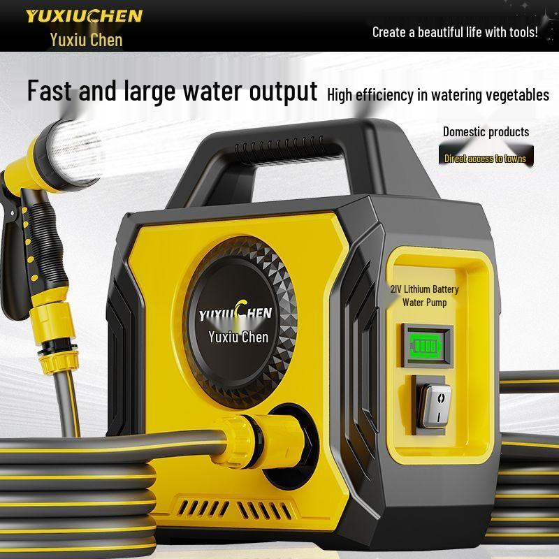 Rechargeable Water Pump for Home Garden Irrigation - Vegetable Patch Sprinkler with Lithium Battery
