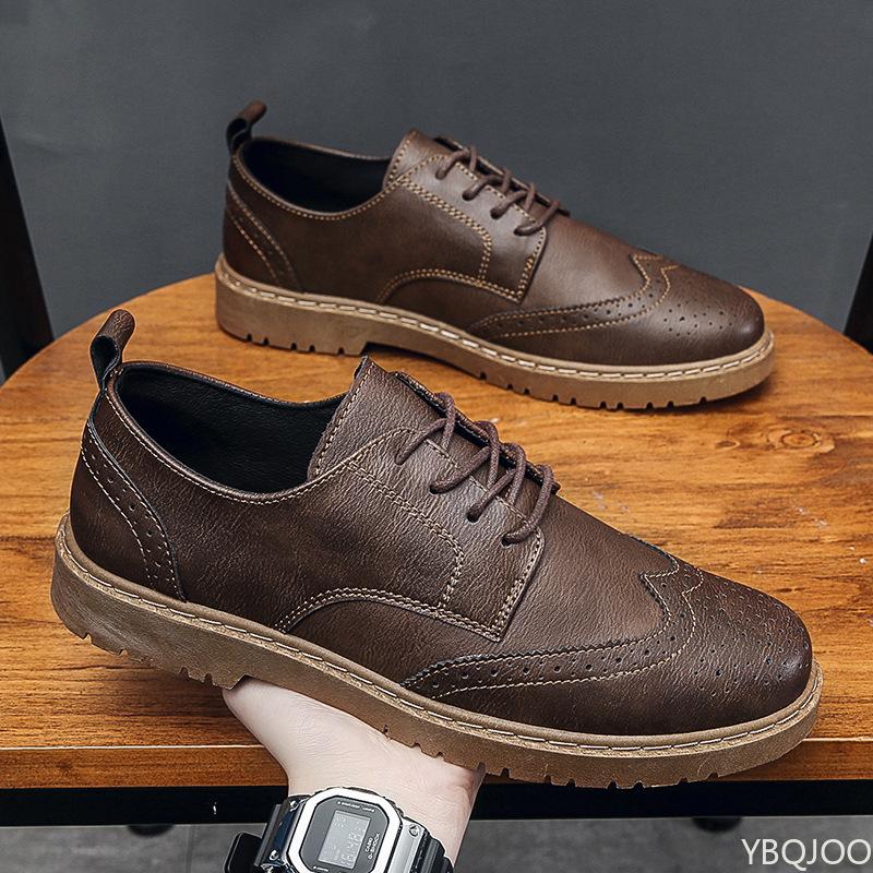 2025 Wear Resistant Men's Leather Shoes New Fashion Loafers Trendy Versatile Business Shoes Casual Male Formal Shoe Zapatos