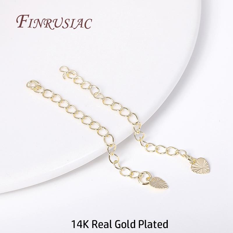 Brass Metal Extension Chain Connectors For DIY Necklace Bracelet Jewelry Making Findings 18K Gold Plated Chain Extender with Tag