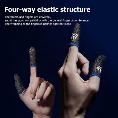 1 Pair Gaming Finger Sleeve Thumb Gloves Touch Screen Finger Cots Sweatproof Protector for PUBG Mobile Game