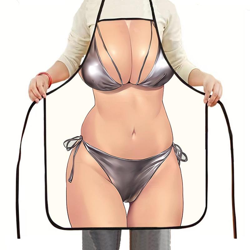 Delantales para hombre y mujer, delantales originales y novedosos, delantales sexys para fiestas