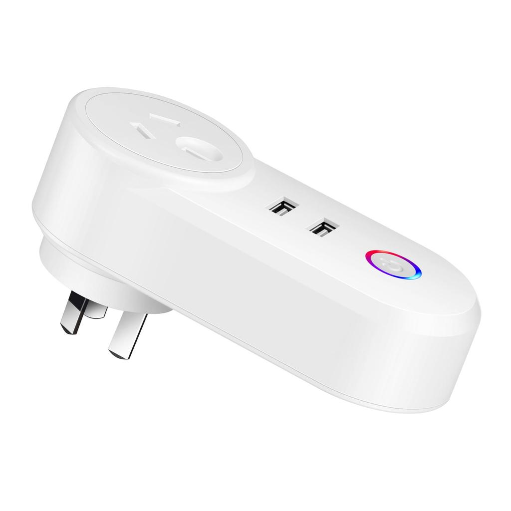 Graffiti WiFi Smart Socket with USB: Compatible with US, Brazilian, Australian, Israeli, and Italian Standards; Cross-border Timer Plug.