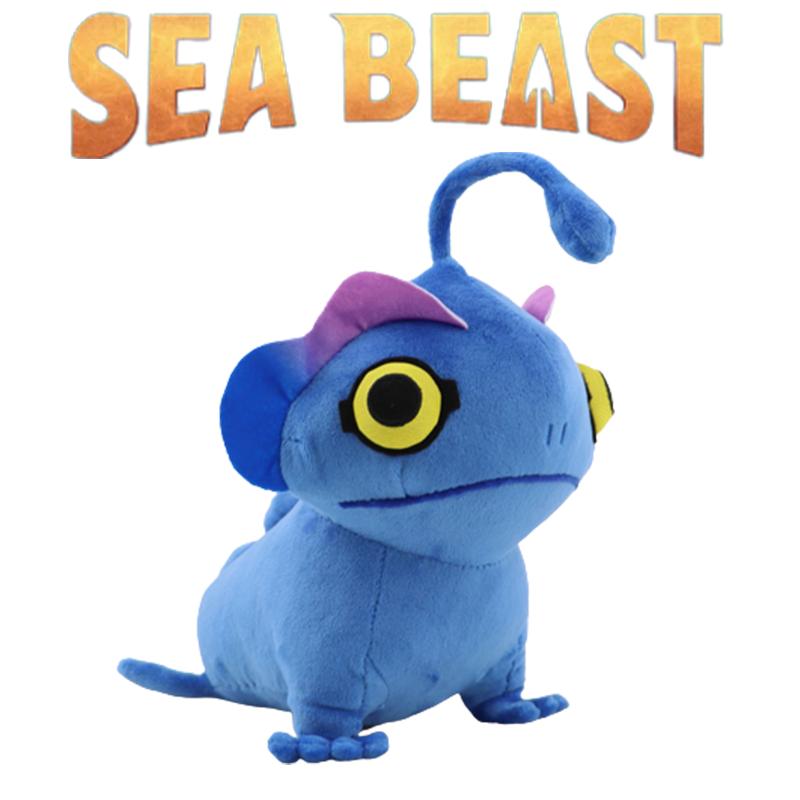 

Море 10 дюймов Плюшевая игрушка Зверь Фигурка из фильма Мягкая кукла Детский подарок на день рождения Рождество синий