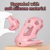 Men Silicone Chastity Cage Cock Lock Penis Ring Sex Toys For Sissy Men Stretcher BDSM Gay Erotic Urethral Device Adult Sex Toys