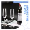 A20F-2Pc Wedding Glasses Personalized Champagne Flutes Crystalline Party Gift Toasting Glass Goblet