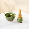 Portable Ceramic Matcha Bowl Smooth Kiln Discoloration Matcha Whisk Stand Tea Ceremony Tool for Tea Set Accessories