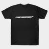 Men Black Print T-shirt Stank Industries No-Cut Transfer Paper Print Cotton Tshirt
