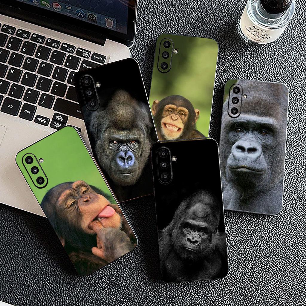 Monkey Gorilla Ape Baby Cute Phone Cover for Samsung Galaxy S22 S21 S20 FE Ultra Plus A35 A36 A55 A37 A33 A34 A57 Soft Case