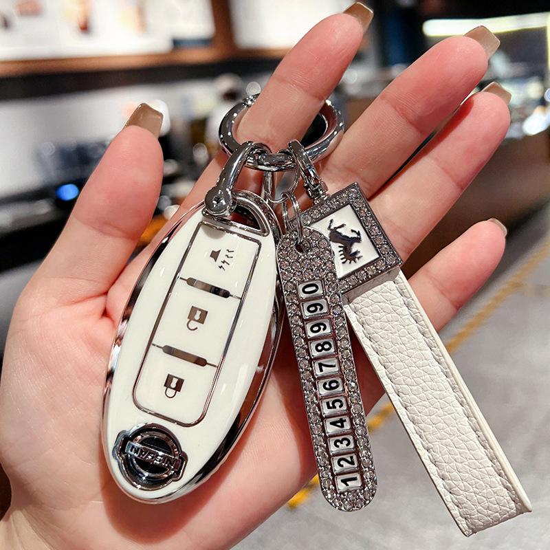 Applicable to Nissan key set 14th generation Xuanyi Bluebird Teana Sunshine Qijun Nissan Tiida bag buckle case Auto supplies